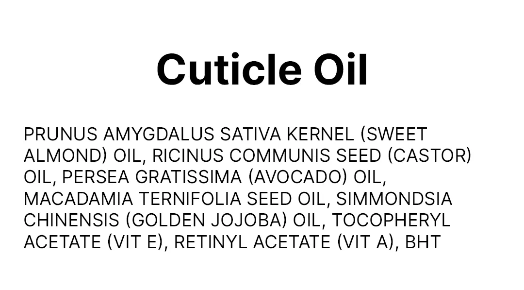 Cuticle Oil