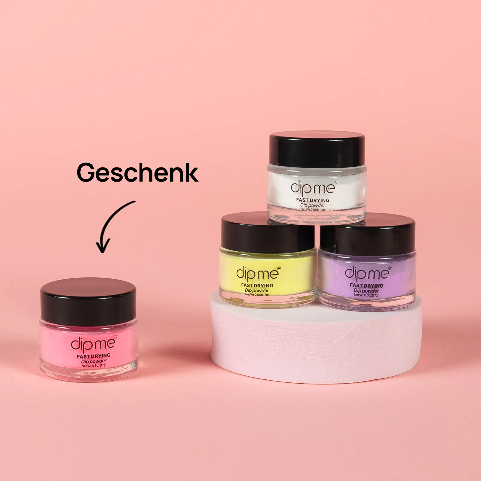 Aktionspaket mit 3 Farbpulvern  + 1 zusätzlichen Pulvern als Geschenk 