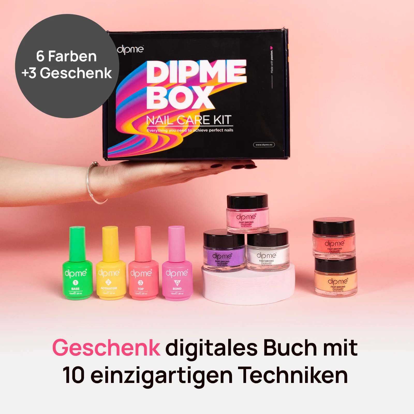 Starter-Kit mit 6 Tauchpulvern  + Geschenk: 3 zusätzliche Pulver 