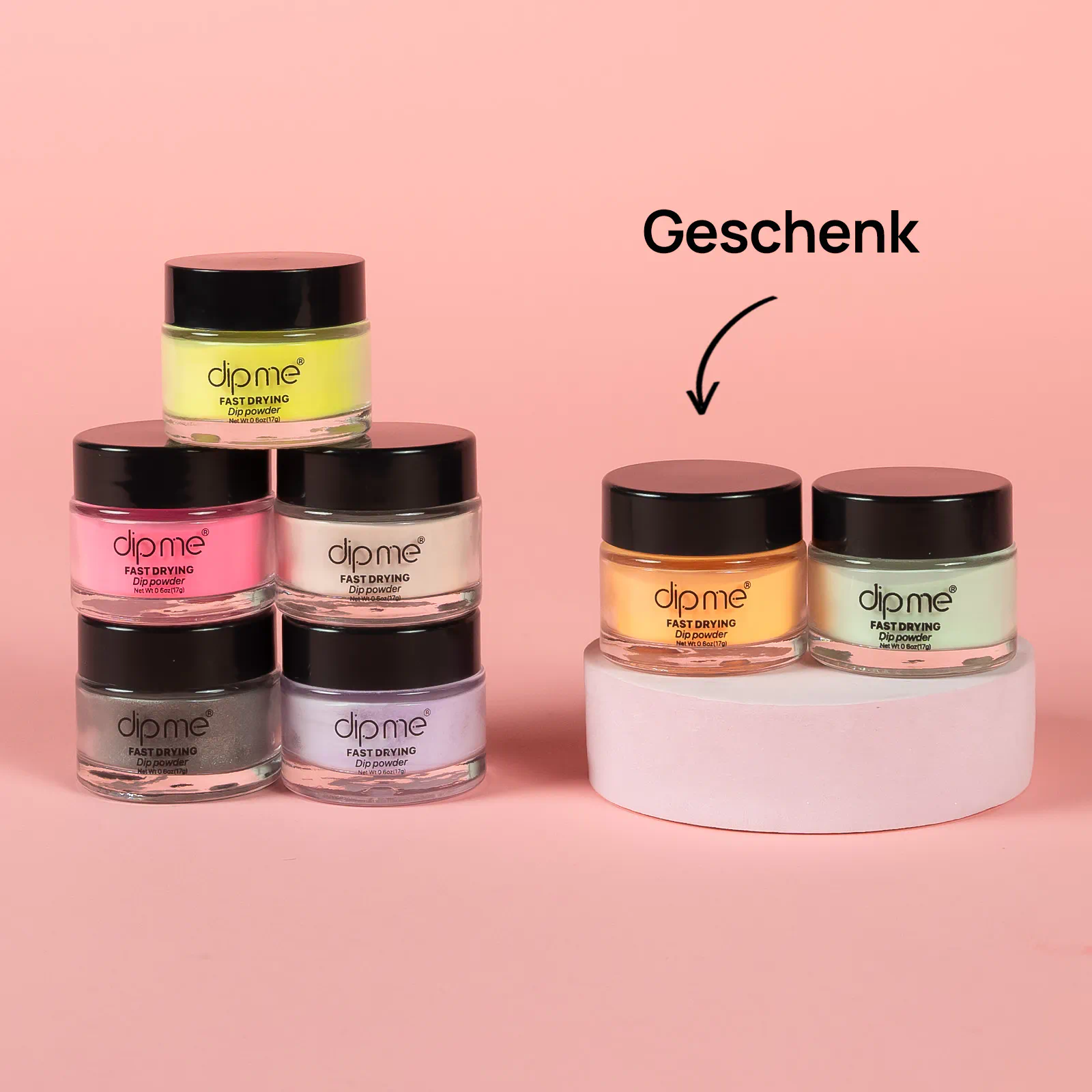 Aktionspaket mit 5 Farbpulvern  + 2 zusätzlichen Pulvern als Geschenk 