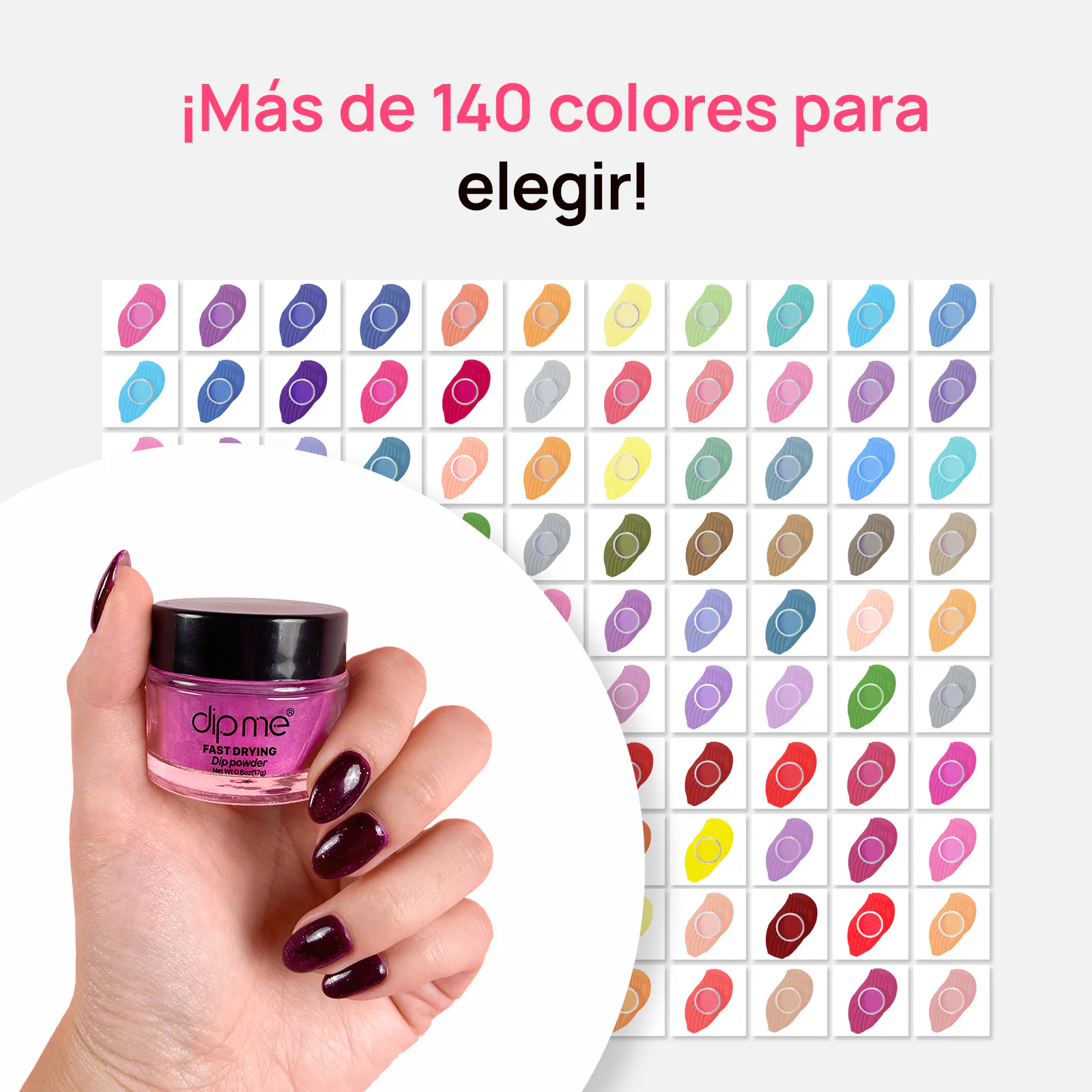 Kit inicial con 3 polvos de inmersión  + regalo de 2 polvos 