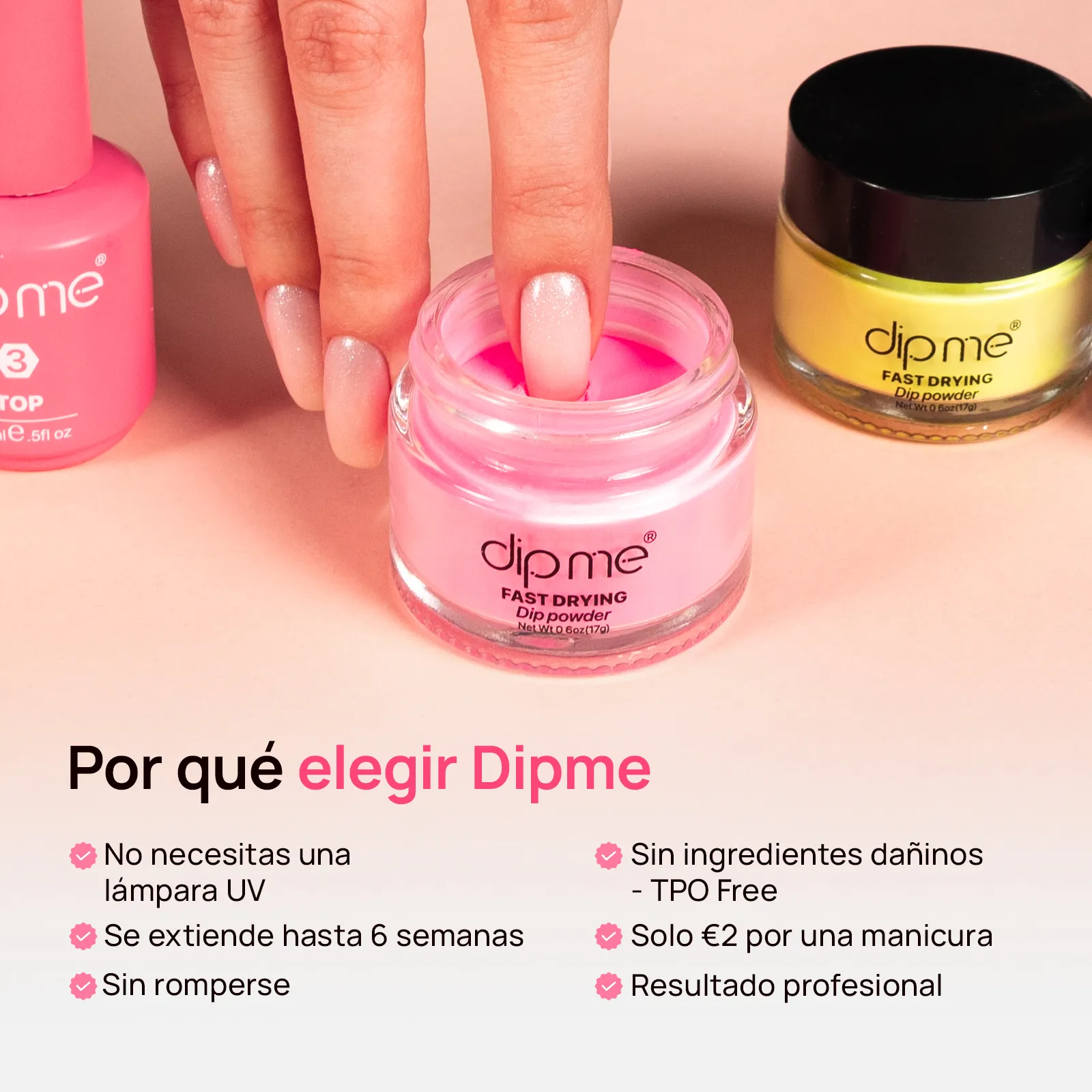 Kit inicial con 6 polvos de inmersión  + regalo de 3 polvos 