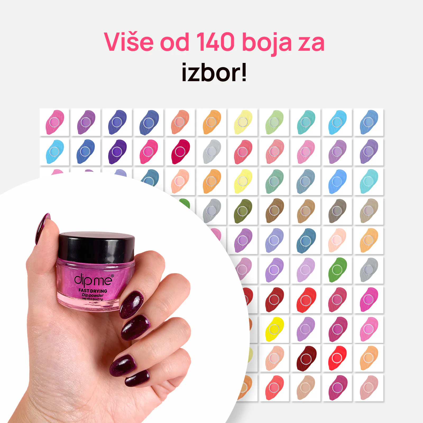 Početni set s 3 dip praha  + 2 praha na dar 