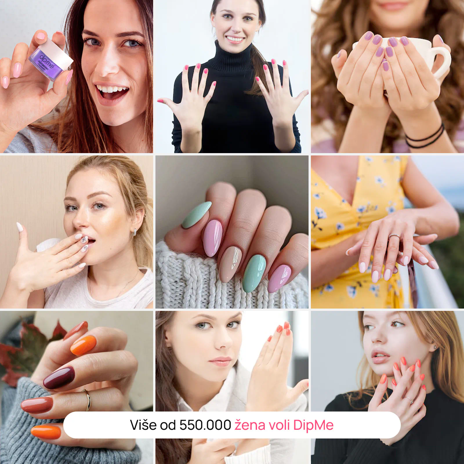 Osnovni set za izradu noktiju  + 3 praha po izboru 