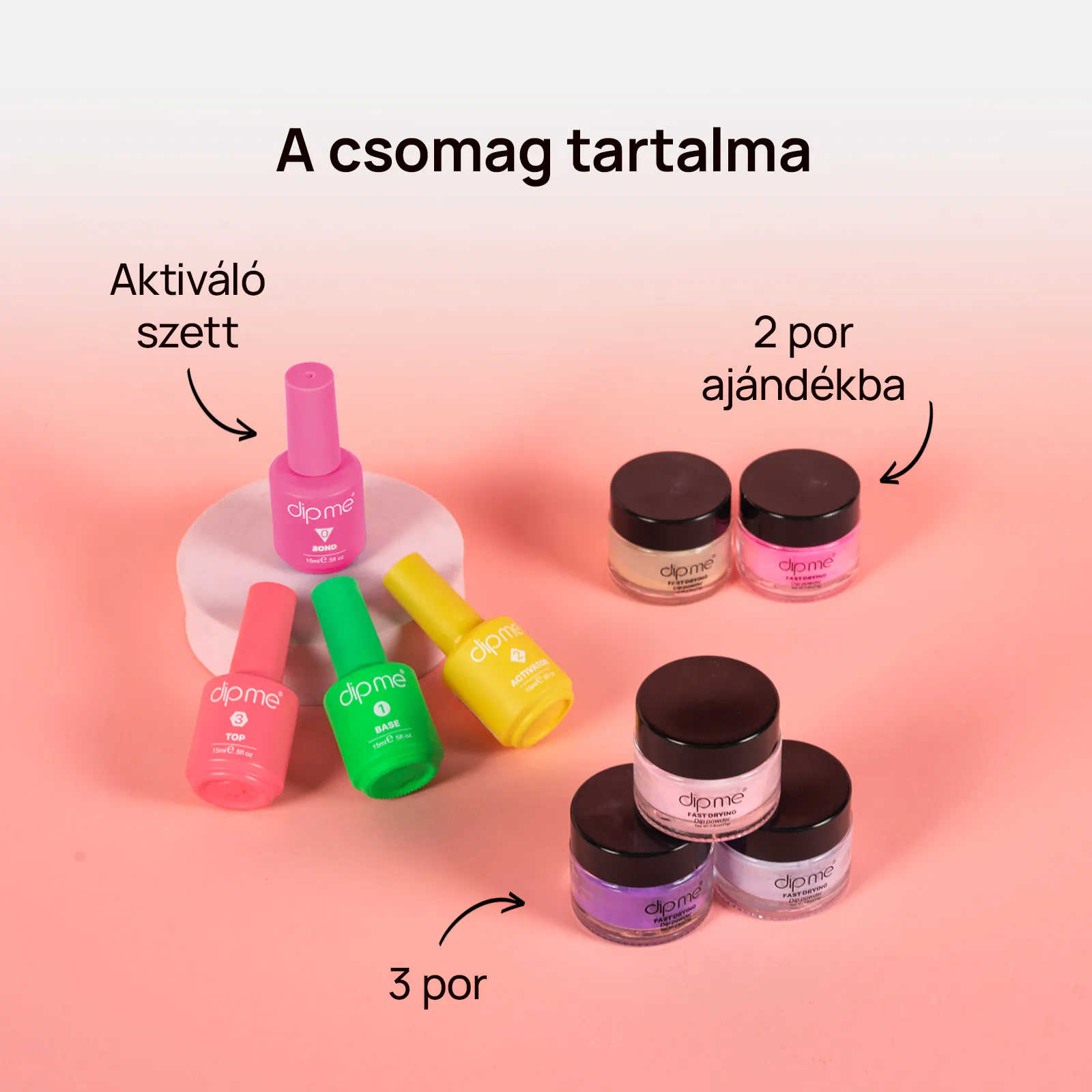 Kezdő készlet 3 dipping porral  + 2 por ajándékba 