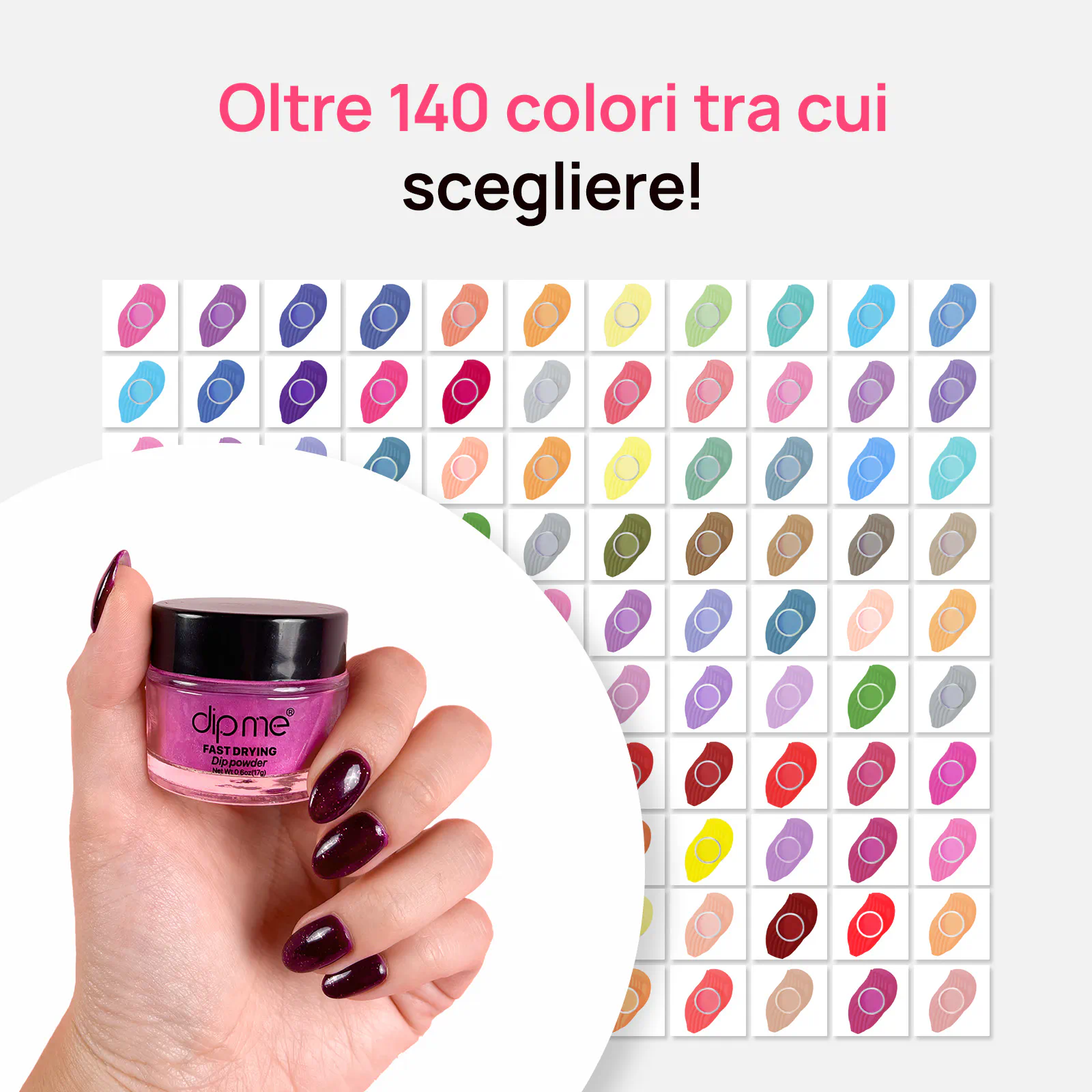 Kit iniziale con 6 polveri dip  + regalo di 3 polveri 