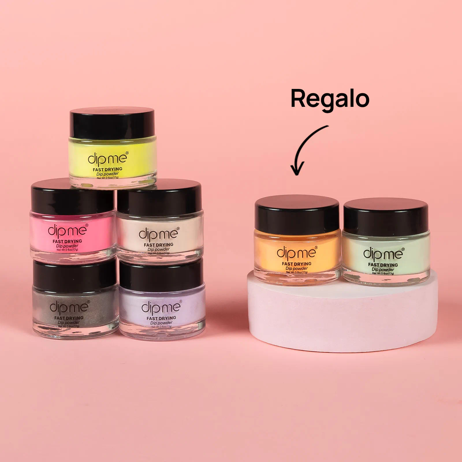 Pacchetto promozionale con 5 polveri colorate  + 2 polveri in regalo 