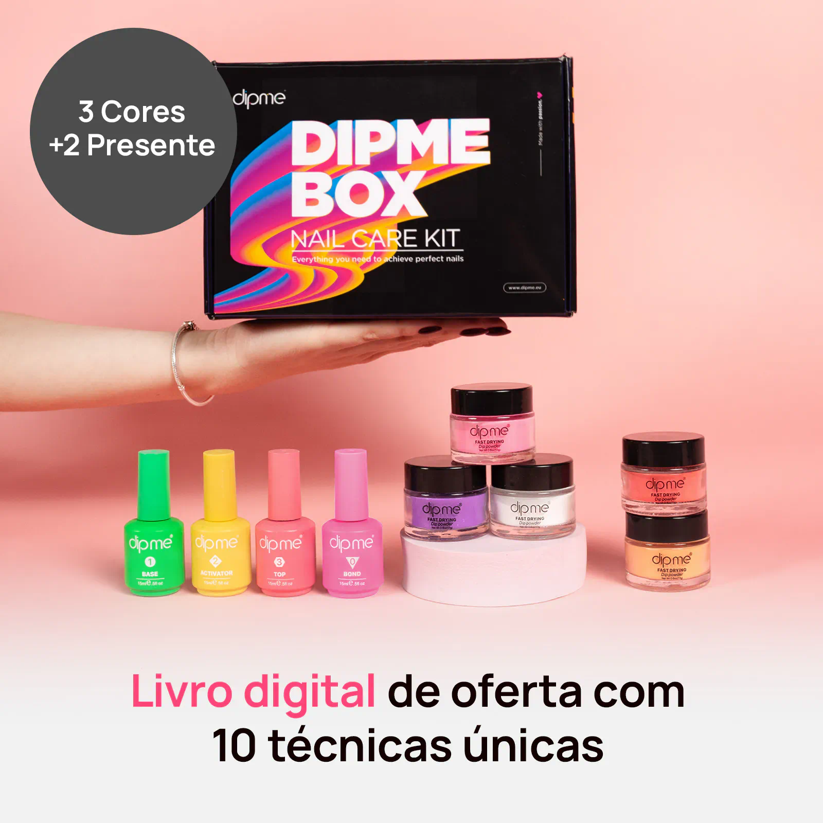 Kit inicial com 3 pós de imersão  + oferta de 2 pós 