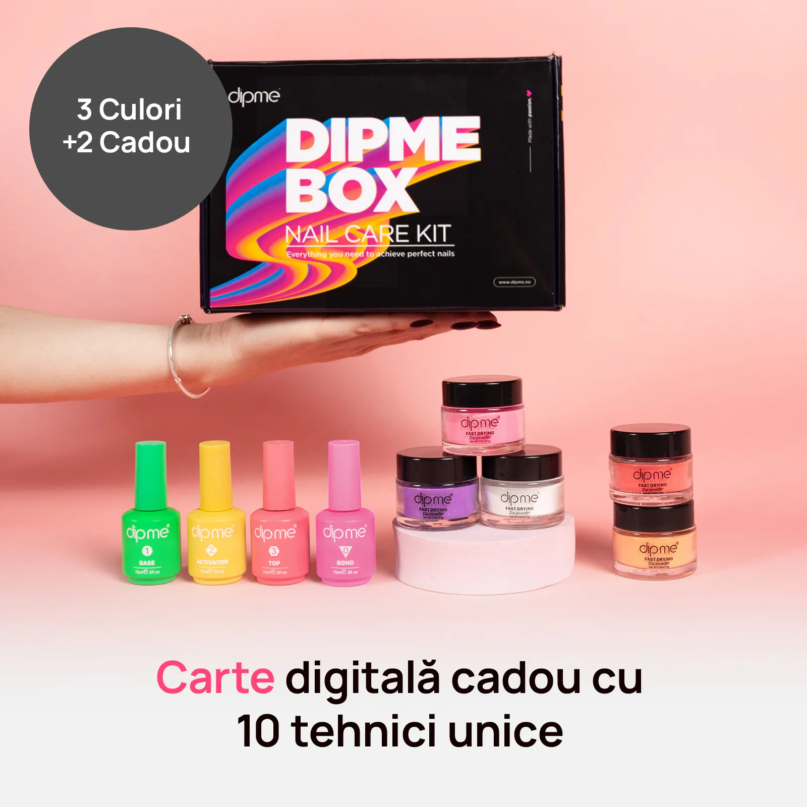 Set de pornire cu 3 pudre de imersie  + 2 pudre suplimentare cadou 