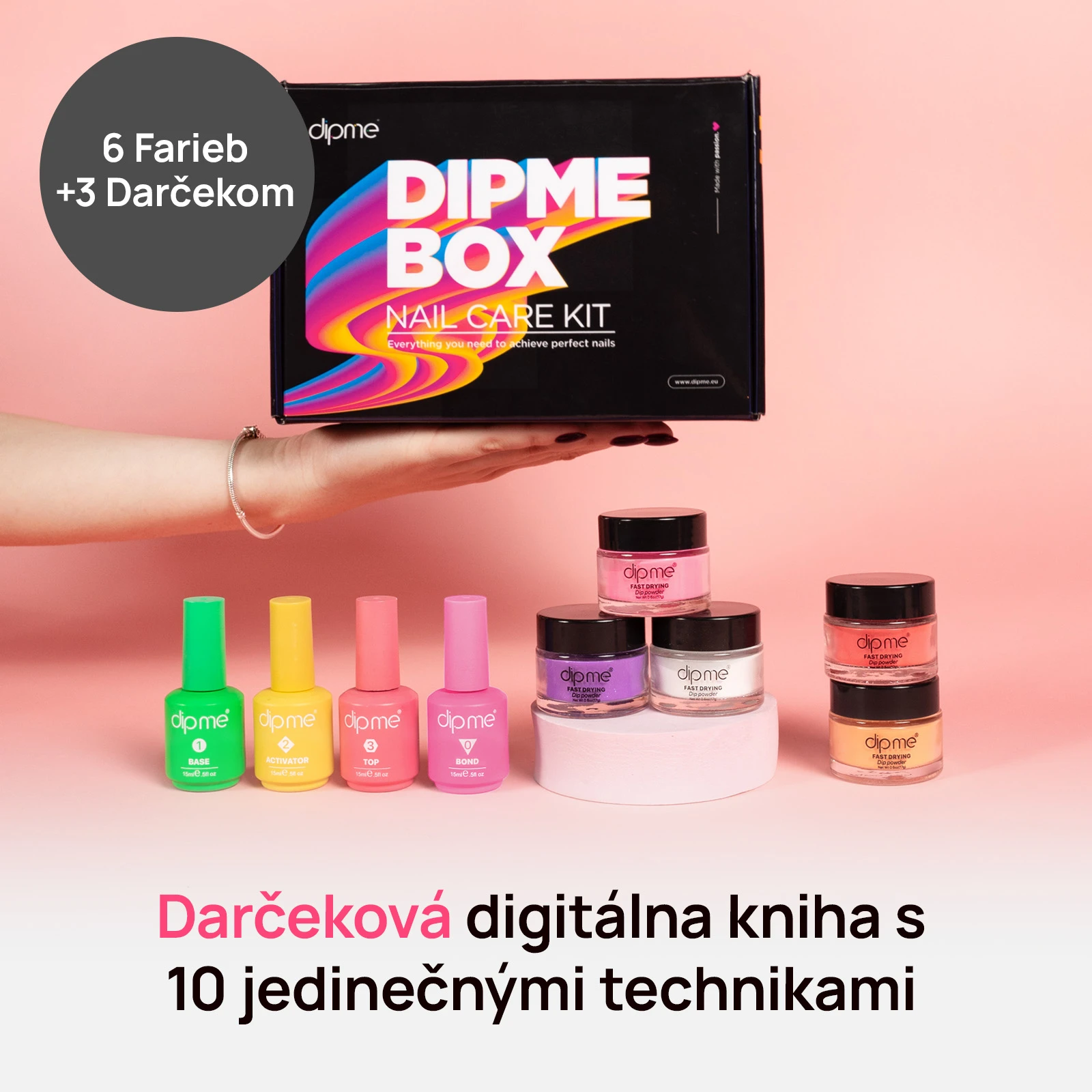 Štartovací balíček s 6 namáčacími práškami  + darček 3 prášky 