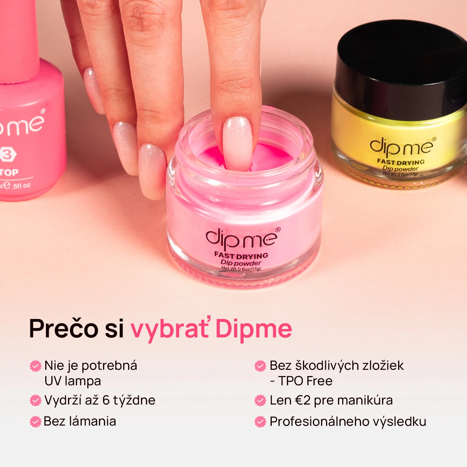 Štartovací balíček s 6 namáčacími práškami  + darček 3 prášky 