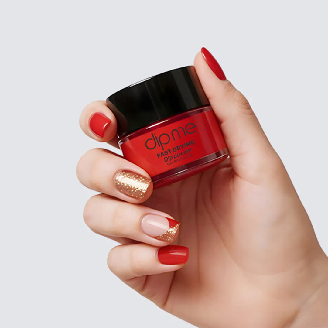 Manichiură french festivă cu DipMe